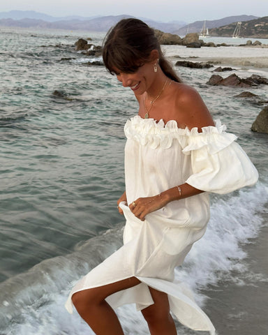 Off Shoulder Puff Sleeve Dress