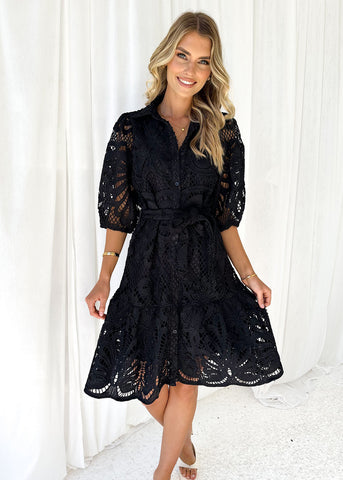 Lace Shirt Dress