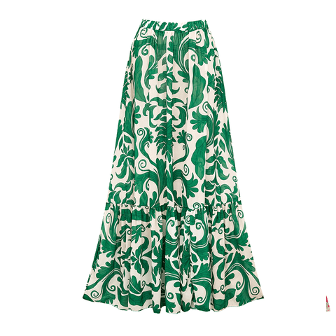 V Neck Green Printed Knotted at Waist Tummy Control One piece Swimsuit and Skirts or Pants	