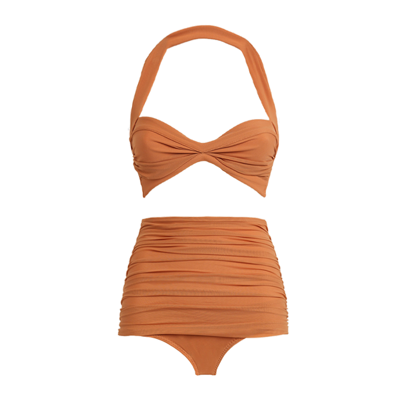 Halter Bikini Swimsuit and Sarong Flaxmaker	