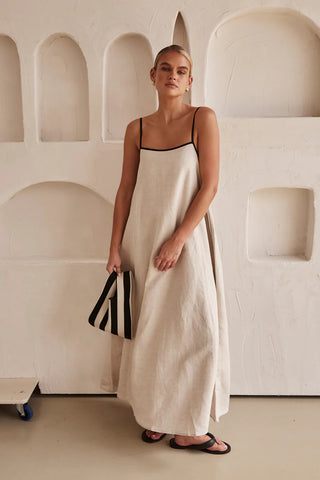 Sling Solid Color Holiday Dress