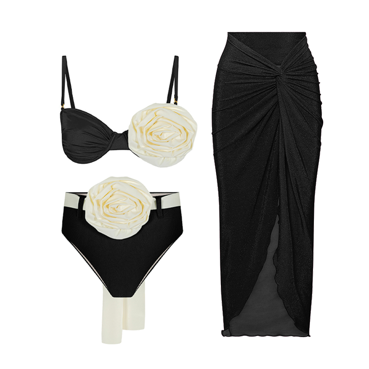 3D Flower Bikini Swimsuit	