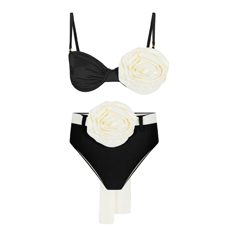 3D Flower Bikini Swimsuit	
