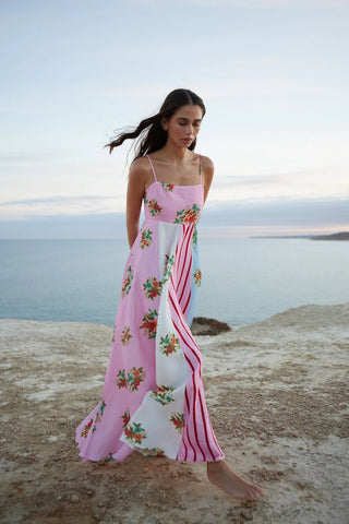 Color Block Striped Print Dress
