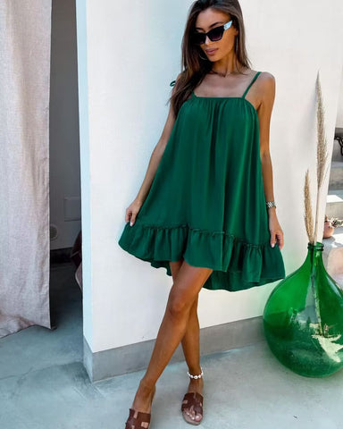 Ruffle Sling Mini Dress