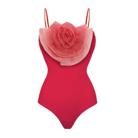 Rosa Muscosa Gradient One Piece Swimsuit and Skirt