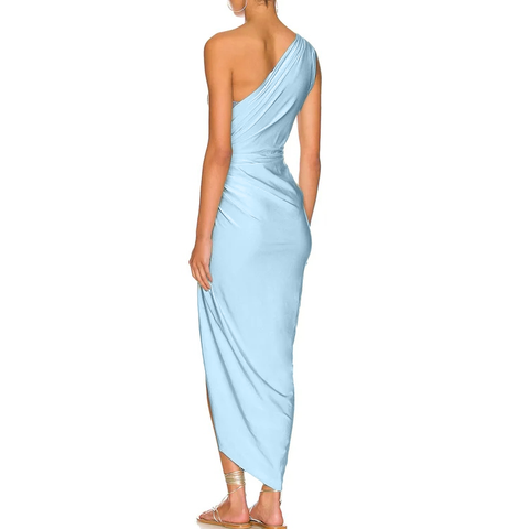 Pearl Shoulder Strap Cutout Shiny Texture One Piece Swimsuit