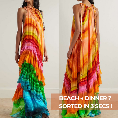 Ombre Print Halter Dress
