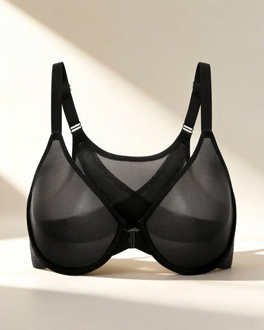 All-Day Comfort Front Closure Mesh Bra