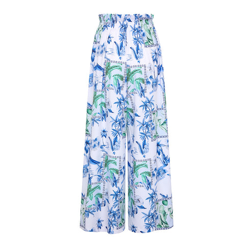 Sling Ruffle Printed  High Waist Bikini Swimsuit and Skirt