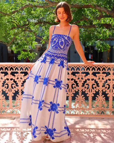 Sling Printed Maxi Dress