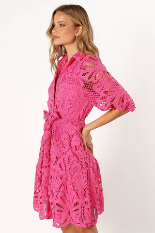 Lace Shirt Dress