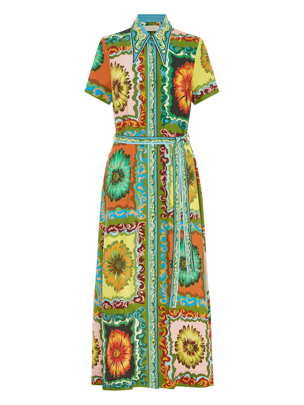Short Slevees Graffiti Printed Dress