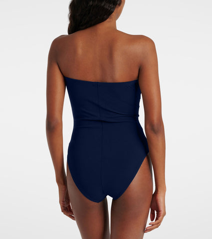 Bandeau 3D Flower One Piece Swimsuit and Skirt