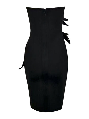 Bandeau Feathers Bandage Dress