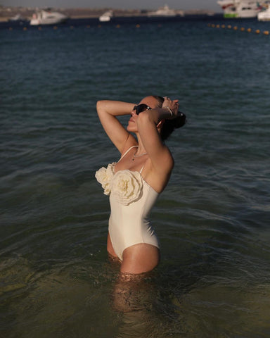 3D Flower One Piece Swimsuit	