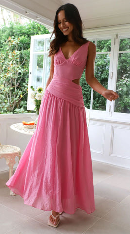 V Neck Cutouti Dress