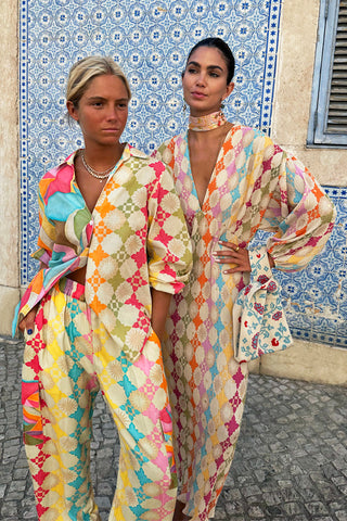 Bohemian Printed Puff Sleeve Dress