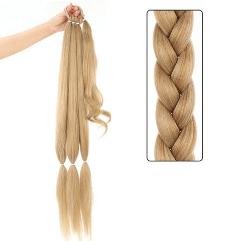 Long Braided Ponytail Synthetic Hair Extension With Hair Tie