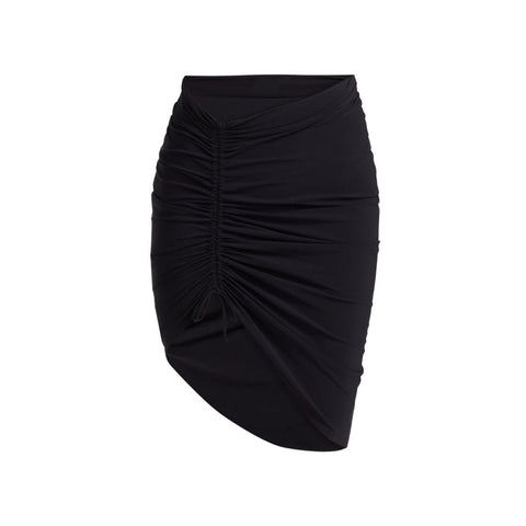 Ruffled Color One Piece Swimsuit and Skirt