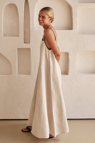Sling Solid Color Holiday Dress