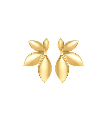 Flower and Leaf Earrings