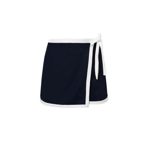 Bowknot Decor Black One Piece Swimsuit and Skirt	