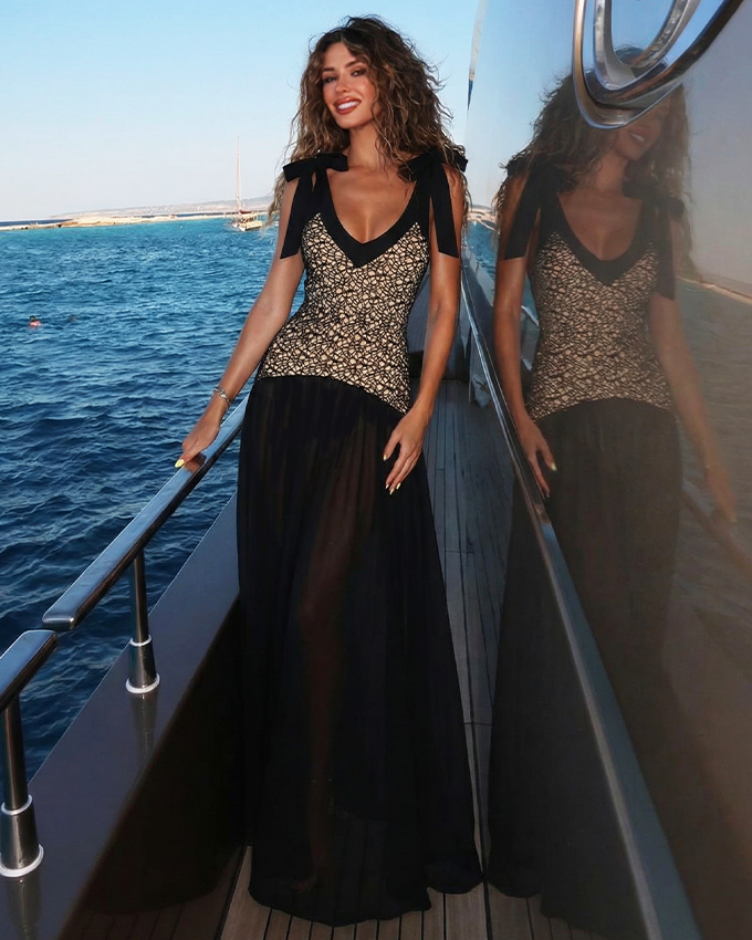 Bowknot Lace Cutout Swimsuit Set(s)