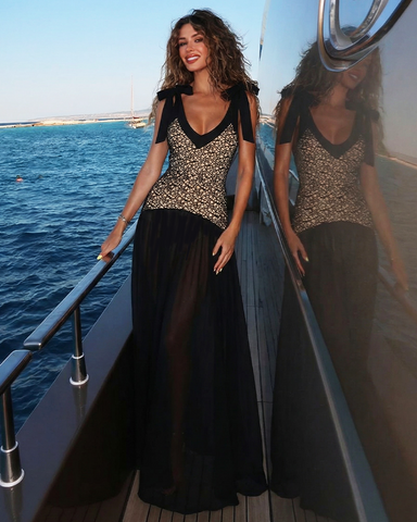 Bowknot Lace Cutout Swimsuit Set(s)