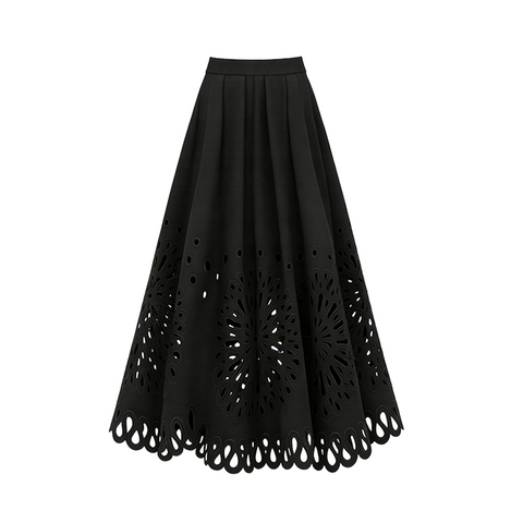 Black Laser Cutting Flower Hollow Swimsuit Set(s)