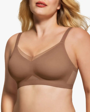 Ultra-Comfort Mesh Wireless Lift Bra with Crossover Design