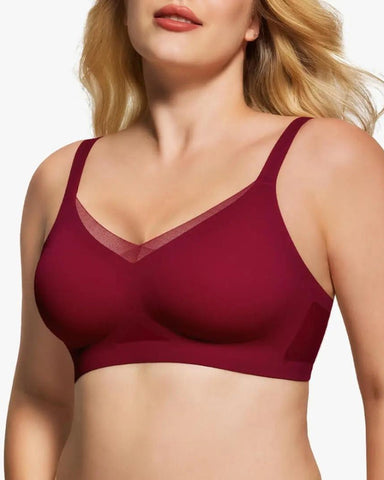 Ultra-Comfort Mesh Wireless Lift Bra with Crossover Design