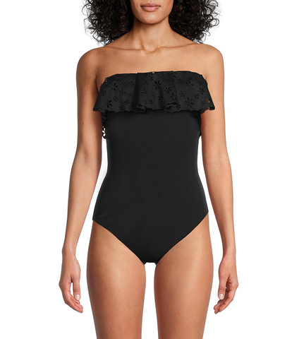 Black Laser Cutting Flower Hollow Swimsuit Set(s)	
